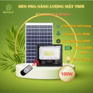 ĐÈN NĂNG LƯỢNG MẶT TRỜI CHÍNH HÃNG 100W JINDIAN