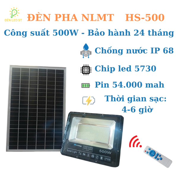 ĐÈN PHA NĂNG LƯỢNG MẶT TRỜI 500W ST-HS500
